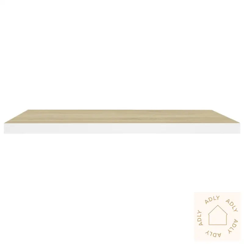 Flytende Vegghylle Eik Og Hvit 80X23,5X3,8 Cm Mdf