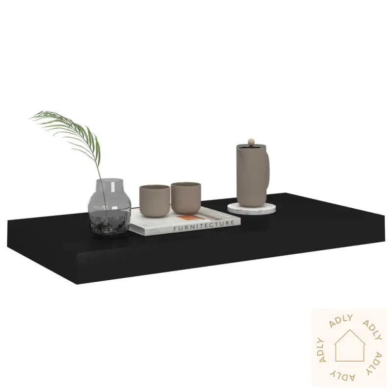 Flytende Vegghylle Svart 50X23X3,8 Cm Mdf