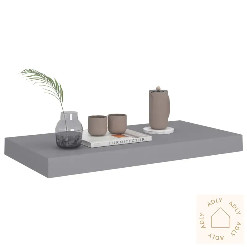 Flytende Vegghylle Grå 50X23X3,8 Cm Mdf