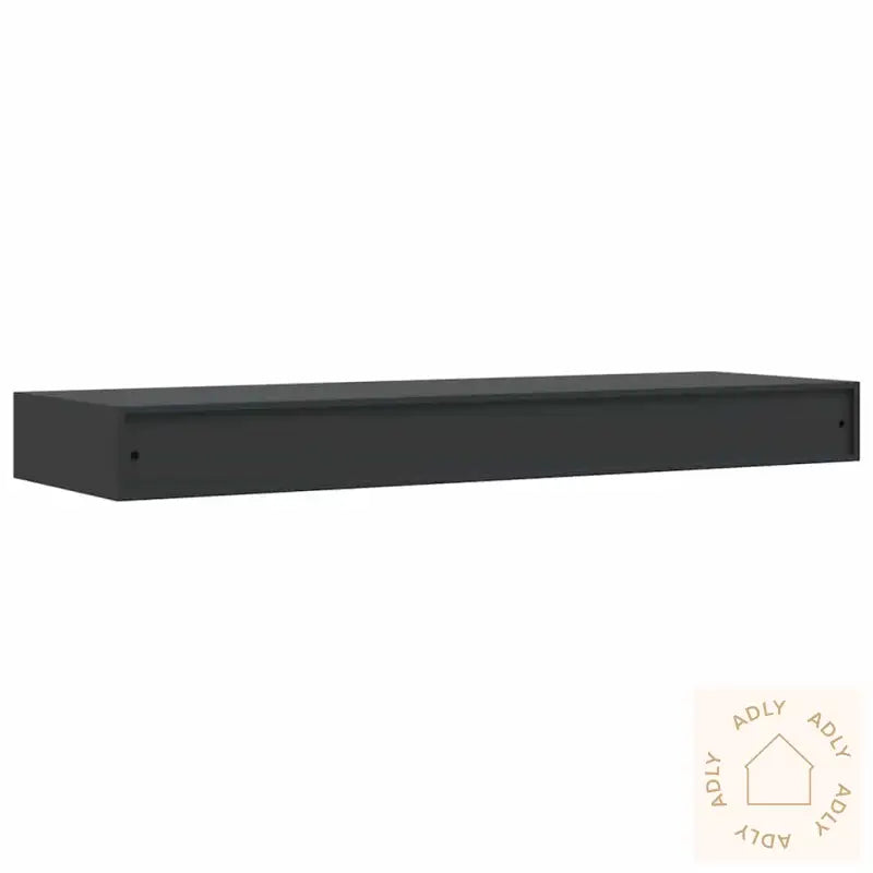 Vegghylle Med Skuff Svart 80X25X8 Cm