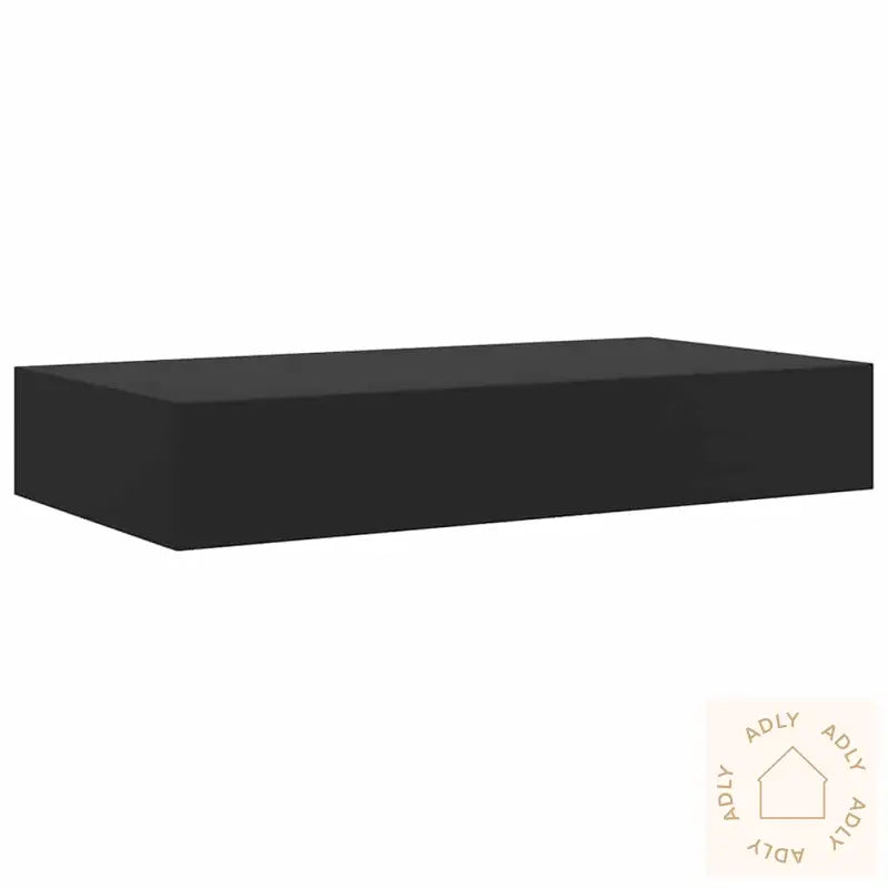 Vegghylle Med Skuff Svart 48X25X8 Cm