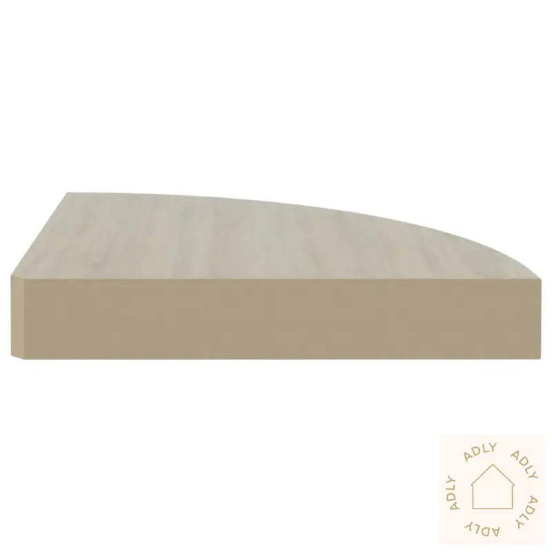 Hjørnehylle Vegghengt Eik Og Hvit 25X25X3,8 Cm Mdf