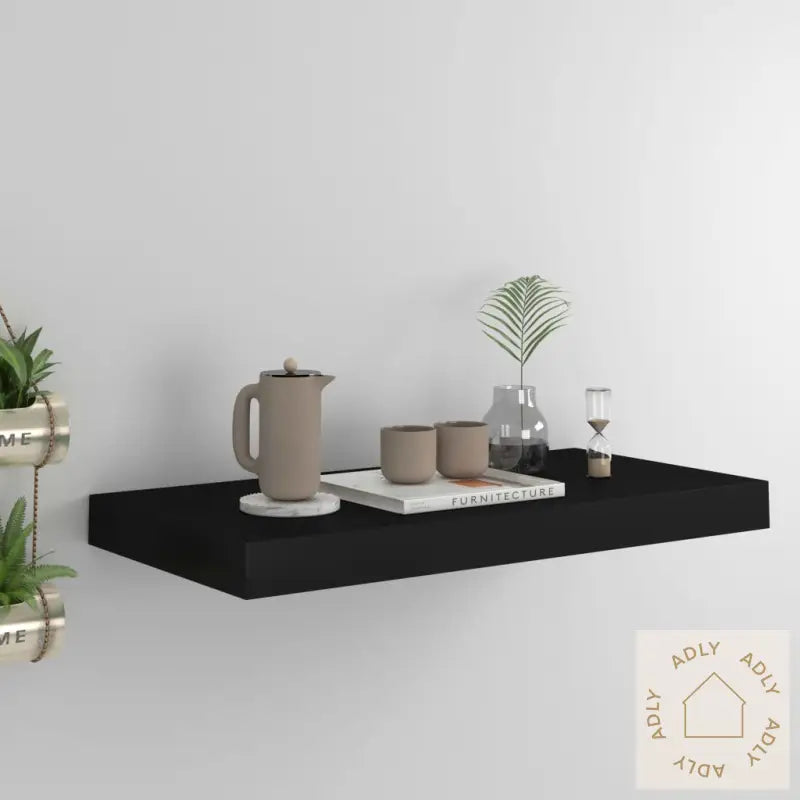 Flytende Vegghylle Svart 50X23X3,8 Cm Mdf
