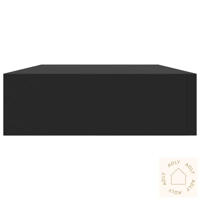 Vegghylle Med Skuff Svart 48X25X8 Cm