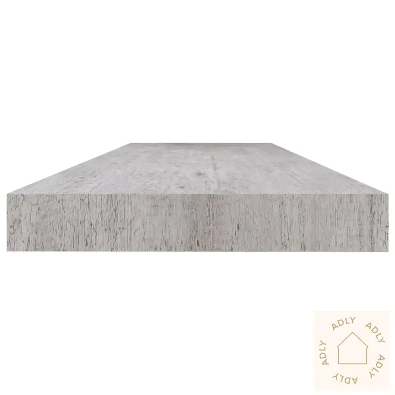 Flytende Vegghyller 2 Stk Betonggrå 120X23,5X3,8 Cm Mdf