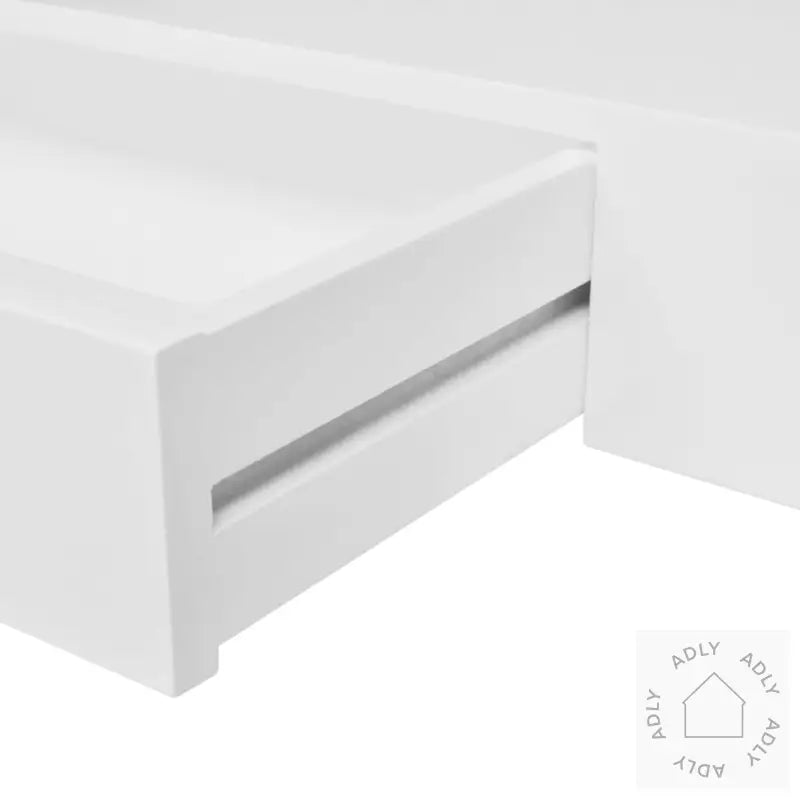 Flytende Vegghyller 2 Stk Mdf Bok/Dvd-Oppbevaring Hvit