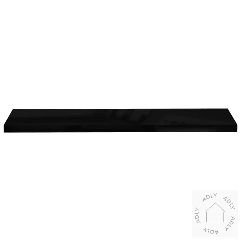 Flytende Vegghylle Høyglans Svart 120X23,5X3,8 Cm Mdf