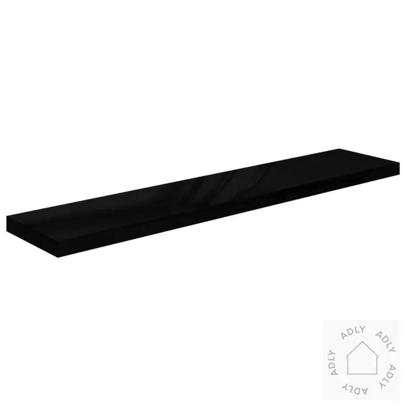 Flytende Vegghylle Høyglans Svart 120X23,5X3,8 Cm Mdf