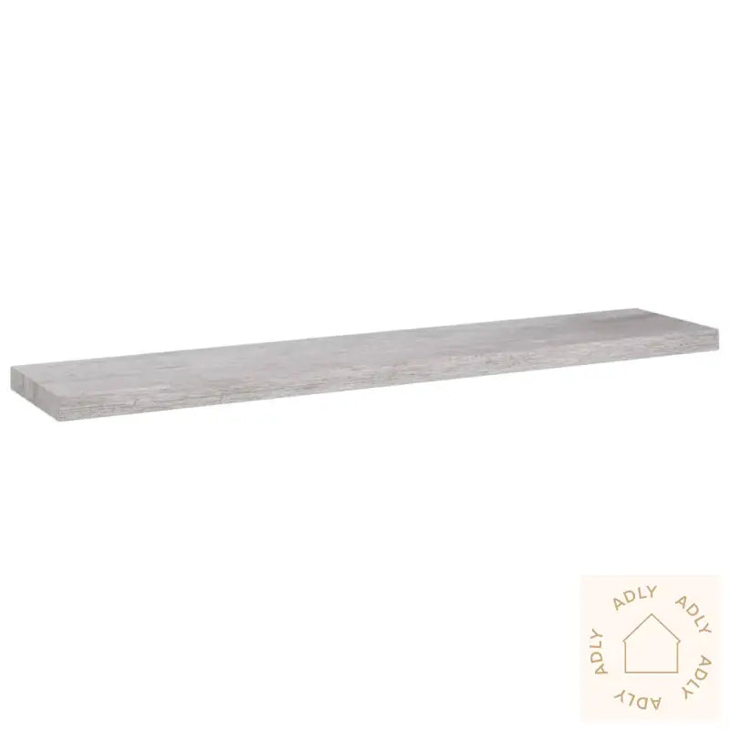 Flytende Vegghyller 2 Stk Betonggrå 120X23,5X3,8 Cm Mdf