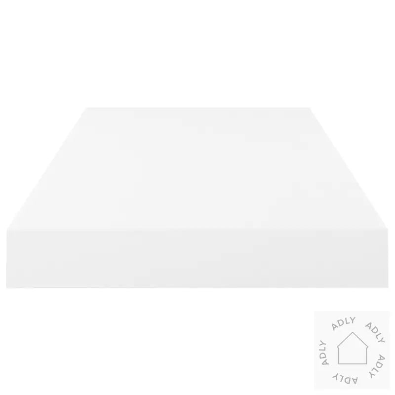 Flytende Vegghylle Høyglans Hvit 50X23X3,8 Cm Mdf