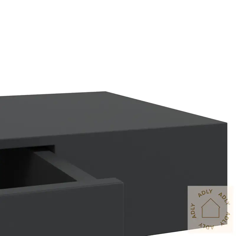 Vegghylle Med Skuff Svart 80X25X8 Cm