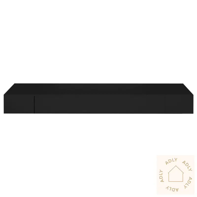 Vegghylle Med Skuff Svart 80X25X8 Cm
