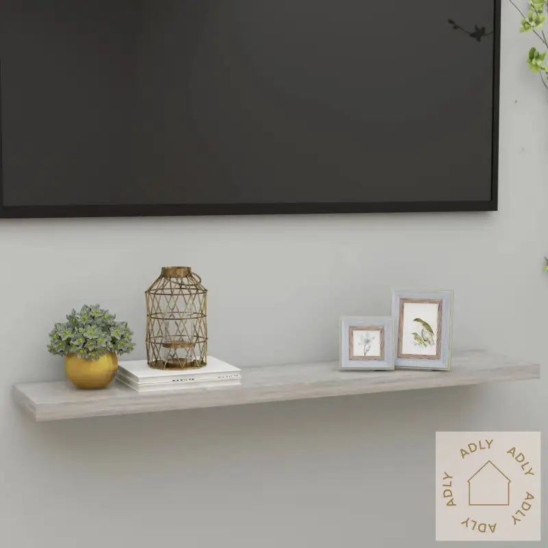 Flytende Vegghylle Betonggrå 120X23,5X3,8 Cm Mdf