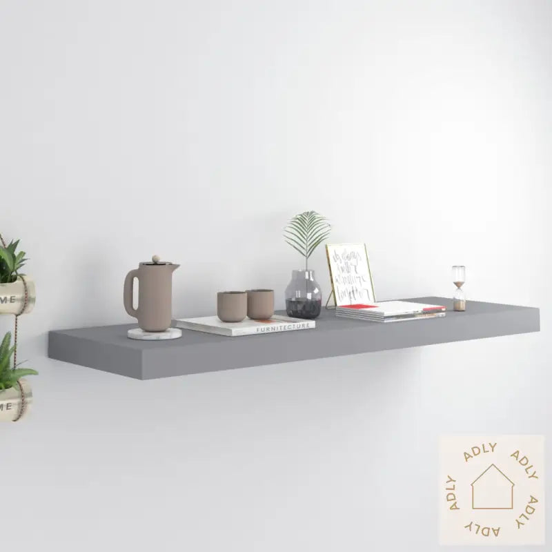 Flytende Vegghylle Grå 80X23,5X3,8 Cm Mdf