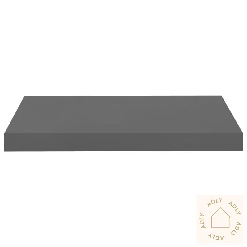 Flytende Vegghylle Høyglans Grå 50X23X3,8 Cm Mdf