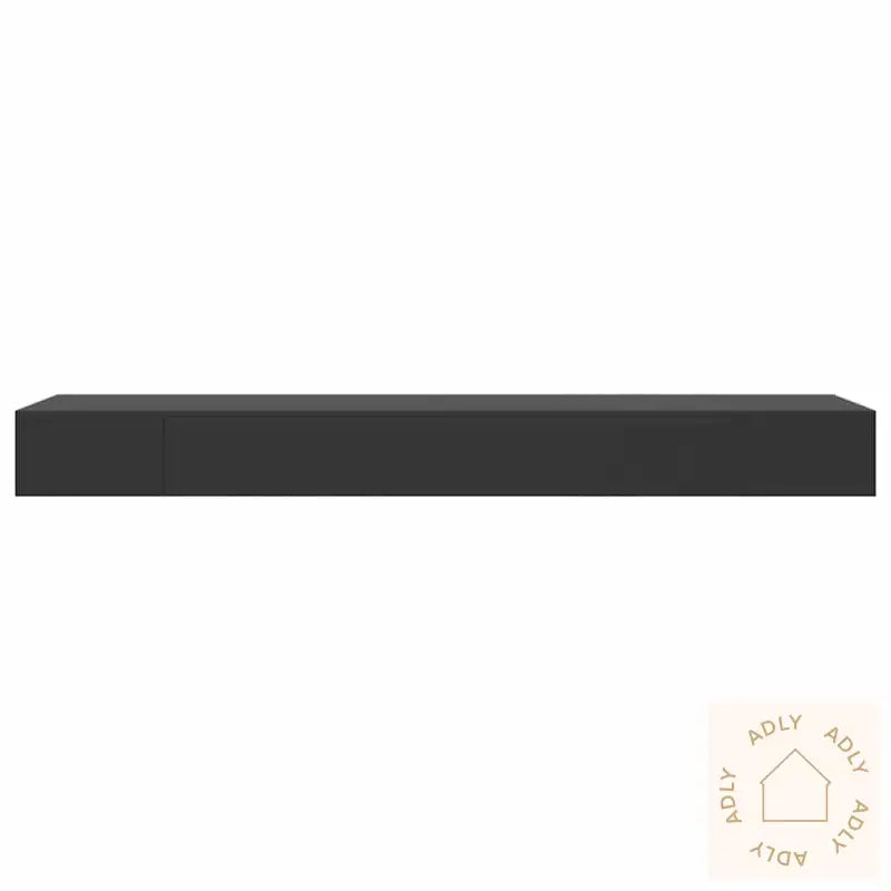 Vegghylle Med Skuff Svart 80X25X8 Cm