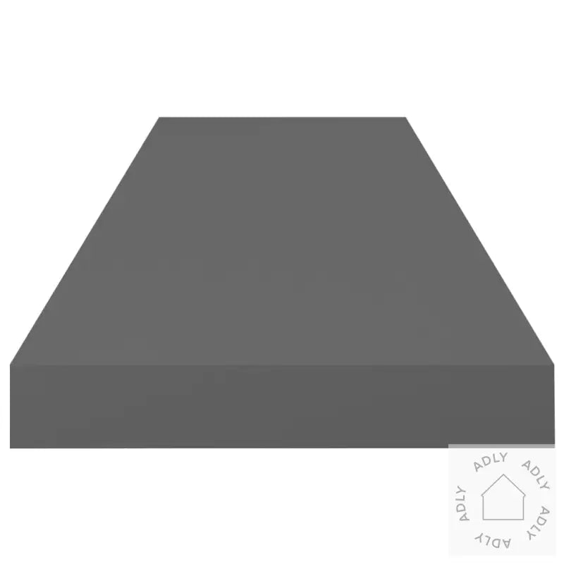 Flytende Vegghylle Høyglans Grå 80X23,5X3,8 Cm Mdf
