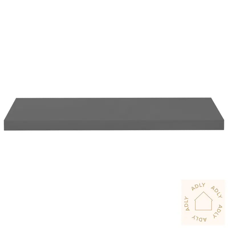 Flytende Vegghylle Høyglans Grå 80X23,5X3,8 Cm Mdf