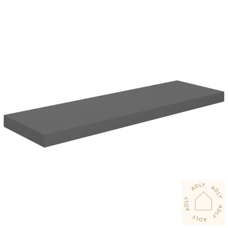 Flytende Vegghylle Høyglans Grå 80X23,5X3,8 Cm Mdf