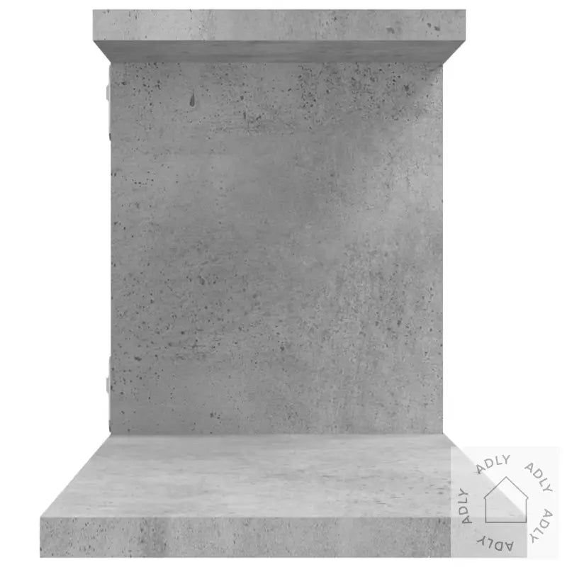 Veggmontert Tv-Hylle Betonggrå 125X18X23 Cm Konstruert Tre