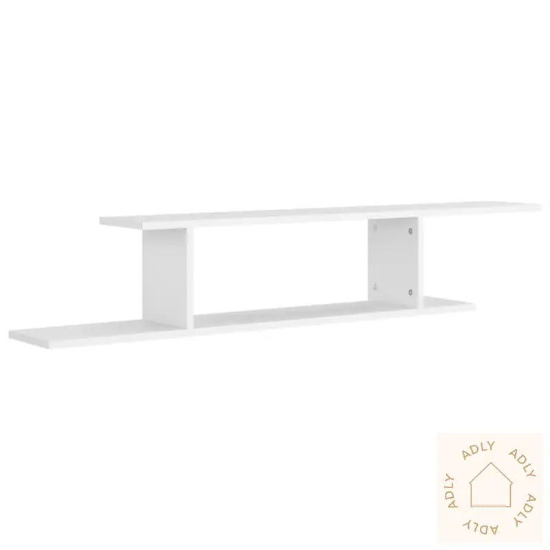 Veggmontert Tv-Hylle Hvit 125X18X23 Cm Konstruert Tre