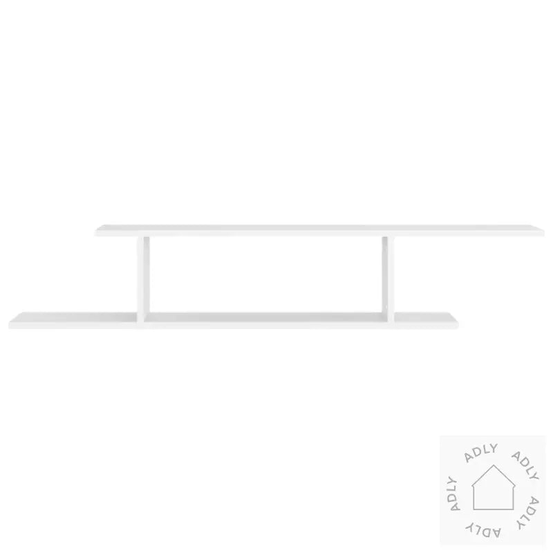 Veggmontert Tv-Hylle Hvit 125X18X23 Cm Konstruert Tre