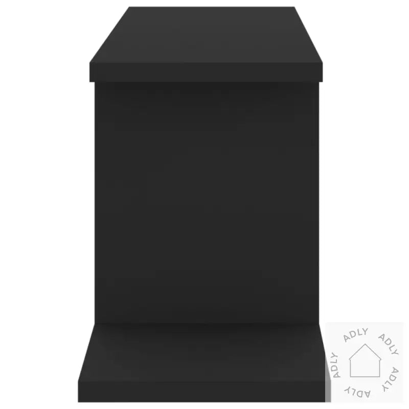 Veggmontert Tv-Hylle Svart 125X18X23 Cm Konstruert Tre
