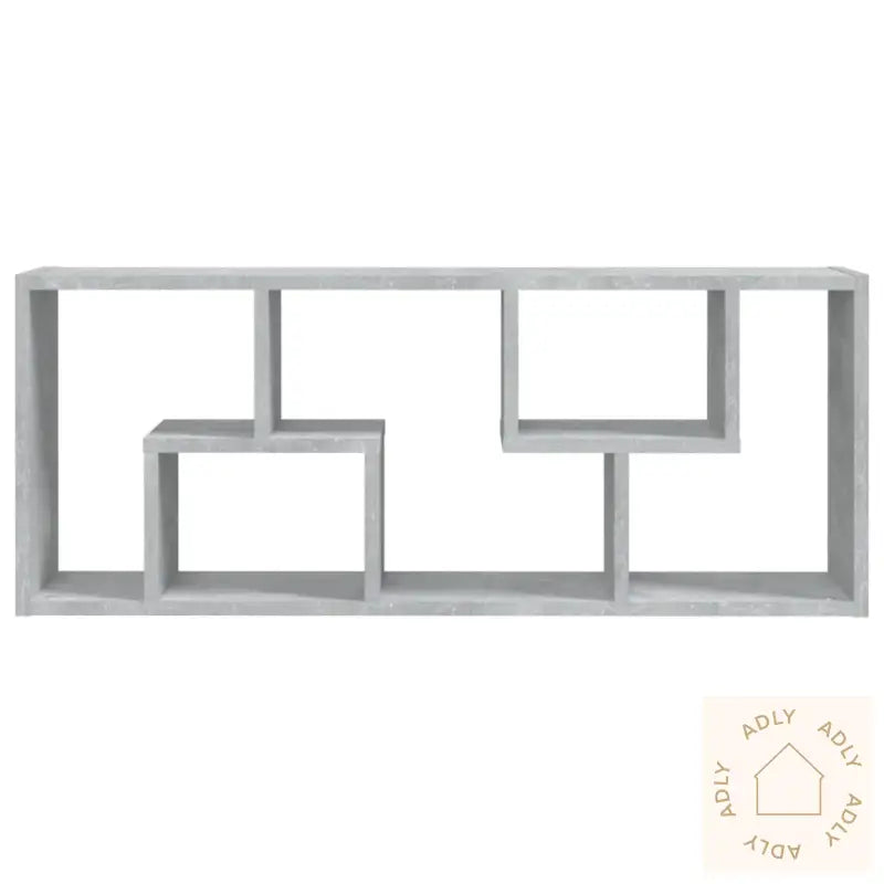 Vegghylle Betonggrå 36X16X90 Cm Konstruert Tre