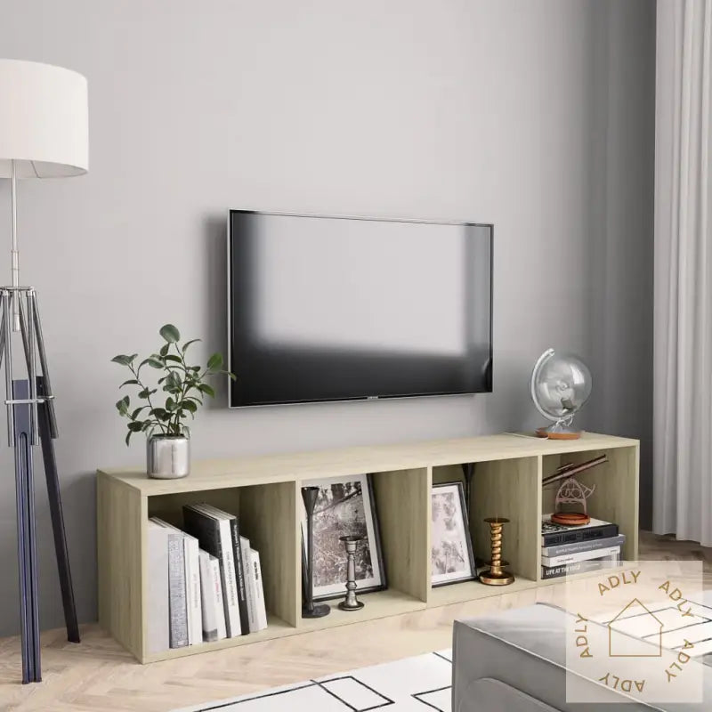 Bokhylle/Tv-Benk Sonoma Eik 143X30X36 Cm