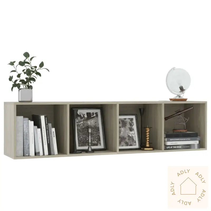 Bokhylle/Tv-Benk Sonoma Eik 143X30X36 Cm