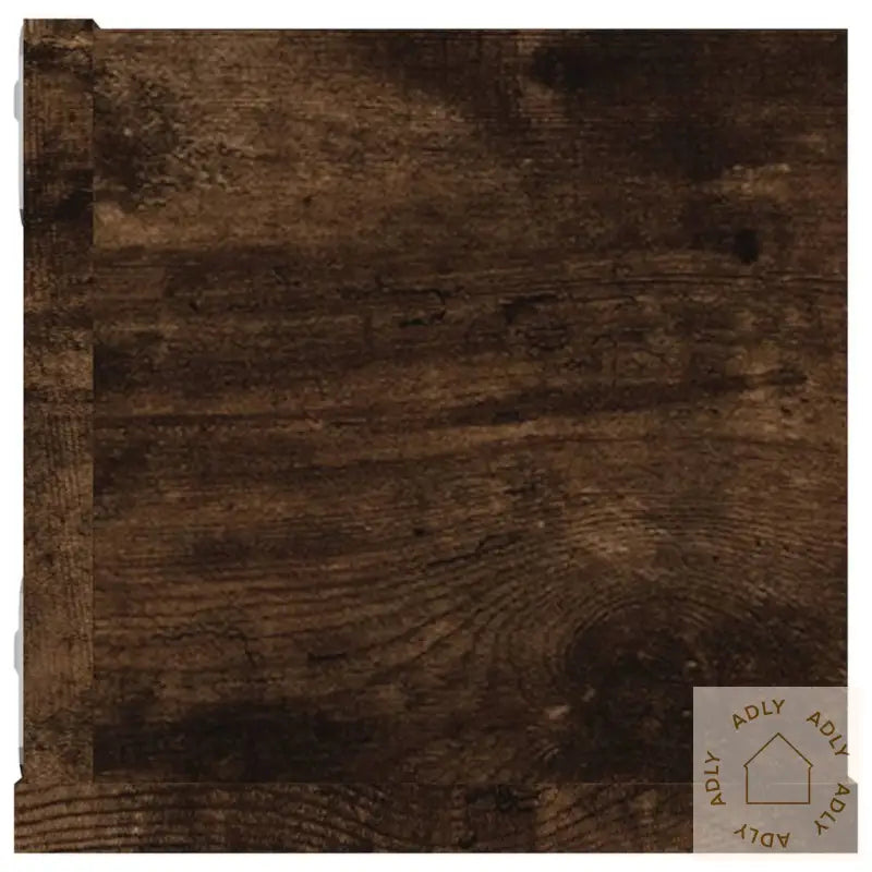 Veggmontert Cd-Hylle Røkt Eik 100X18X18 Cm Konstruert Tre