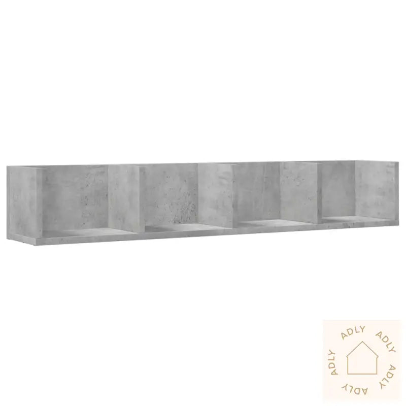 Veggskap Betonggrå 99X18X16,5 Cm Konstruert Tre