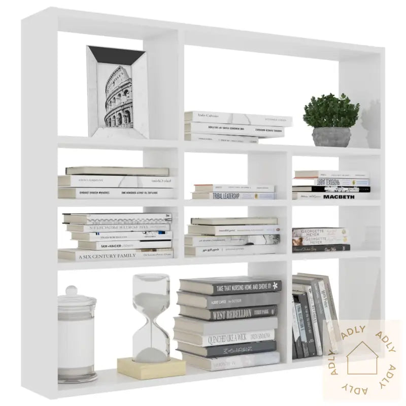 Vegghylle Hvit 90X16X78 Cm Konstruert Tre