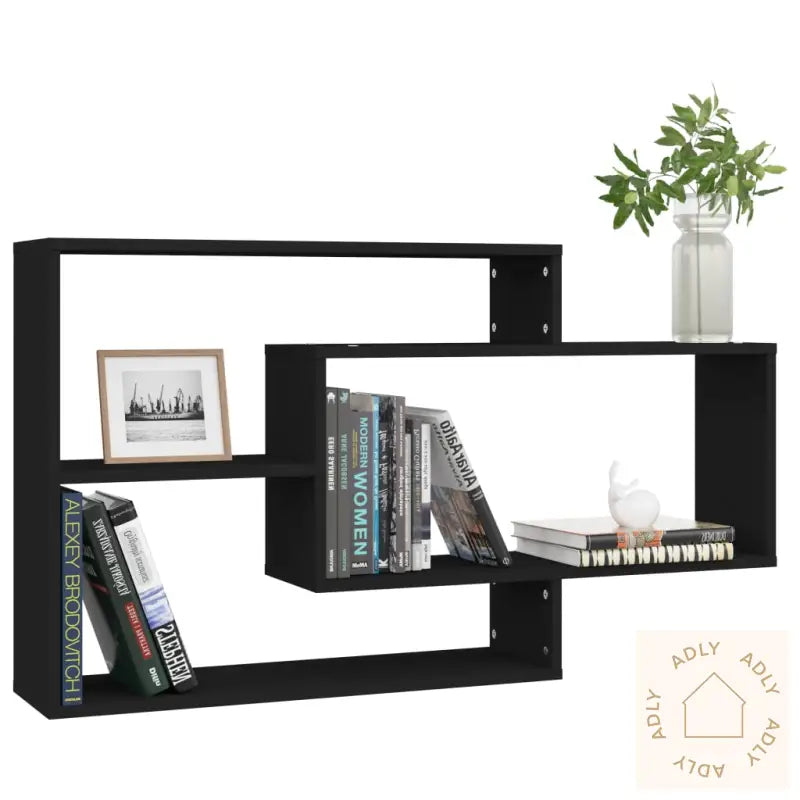 Vegghyller Svart 104X20X58,5 Cm Konstruert Tre