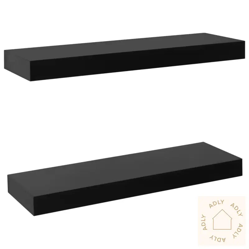 Vegghyller 2 Stk Svart 40X20X3,8 Cm