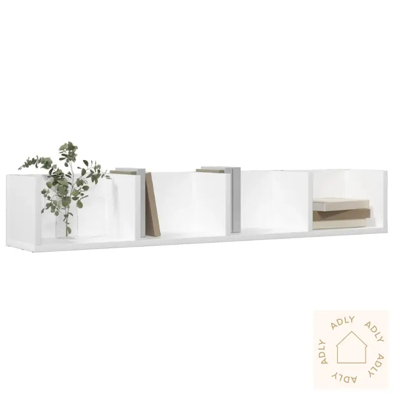 Veggskap 2 Stk Hvit 99X18X16,5 Cm Konstruert Tre