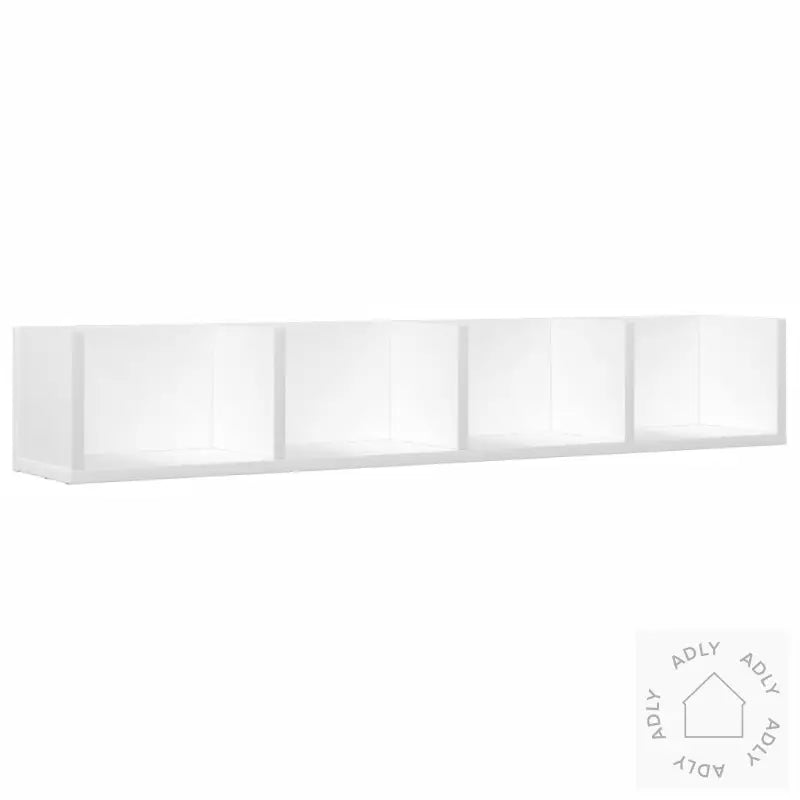 Veggskap 2 Stk Hvit 99X18X16,5 Cm Konstruert Tre