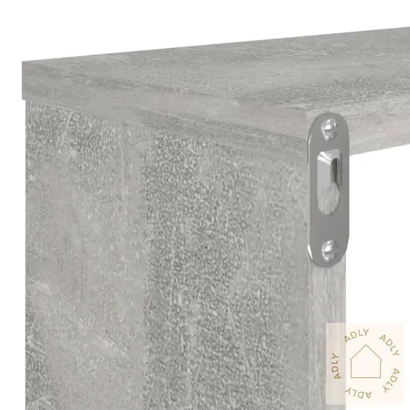 Vegghyller Kube 4 Stk Betonggrå 80X15X26,5 Cm Konstruert Tre