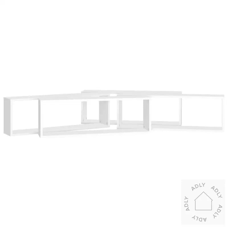 Vegghyller Kubeformet 4 Stk Hvit 80X15X26,5 Cm Konstruert Tre