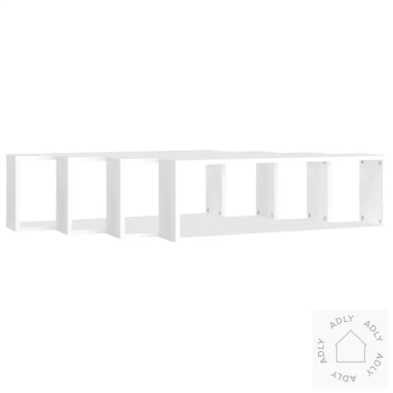 Vegghyller Kubeformet 4 Stk Hvit 80X15X26,5 Cm Konstruert Tre