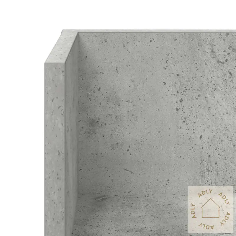 Vegghyller 2 Stk Betonggrå 100X16,5X16,5 Cm Konstruert Tre