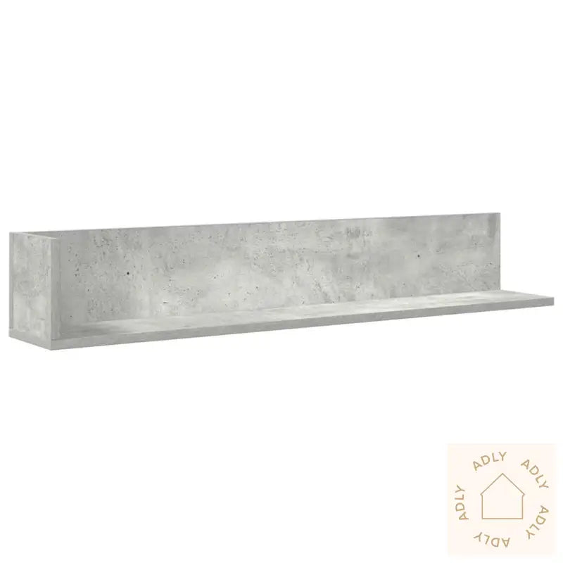 Vegghyller 2 Stk Betonggrå 100X16,5X16,5 Cm Konstruert Tre