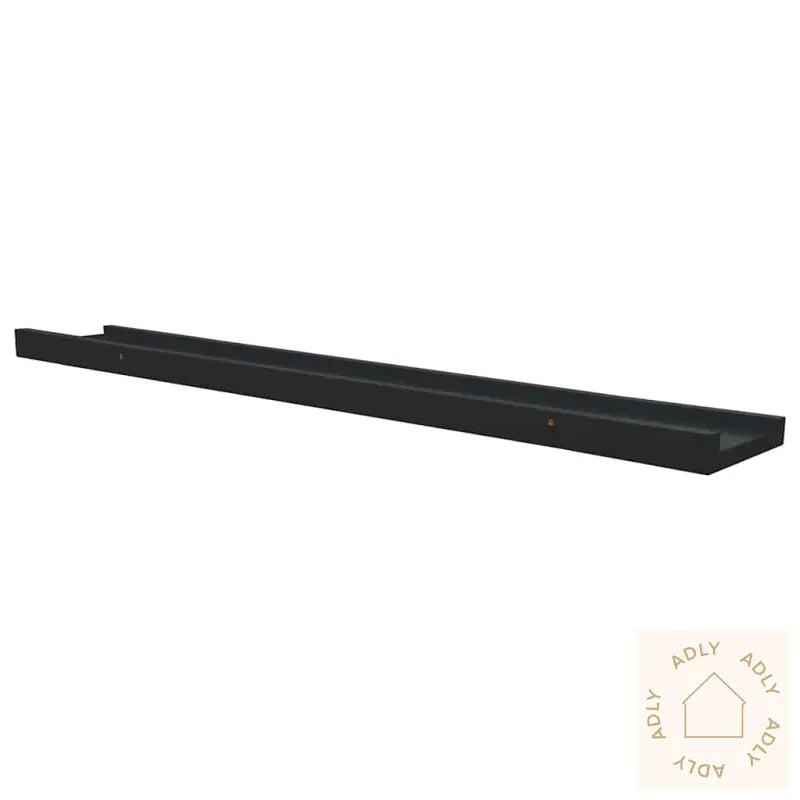 Flytende Vegghyller 2 Stk Svart 80X9X3 Cm Mdf