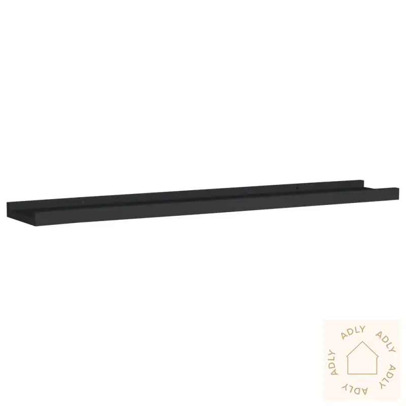 Flytende Vegghyller 2 Stk Svart 80X9X3 Cm Mdf