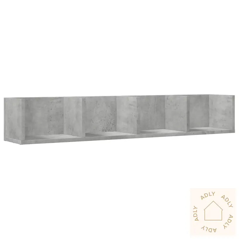 Veggskap 2 Stk Betonggrå 99X18X16,5 Cm Konstruert Tre