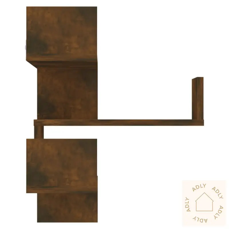 Vegg Hjørnehyller 2 Stk Røkt Eik 40X40X50 Cm Konstruert Tre