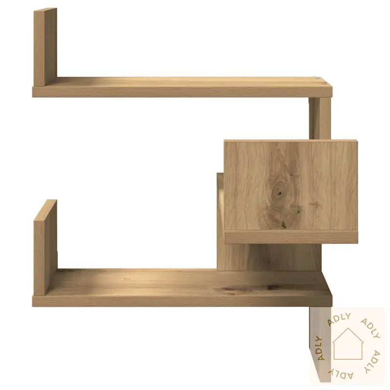 Vegg Hjørnehyller 2 Stk Artisan Eik 40X40X49,5Cm Konstruert Tre