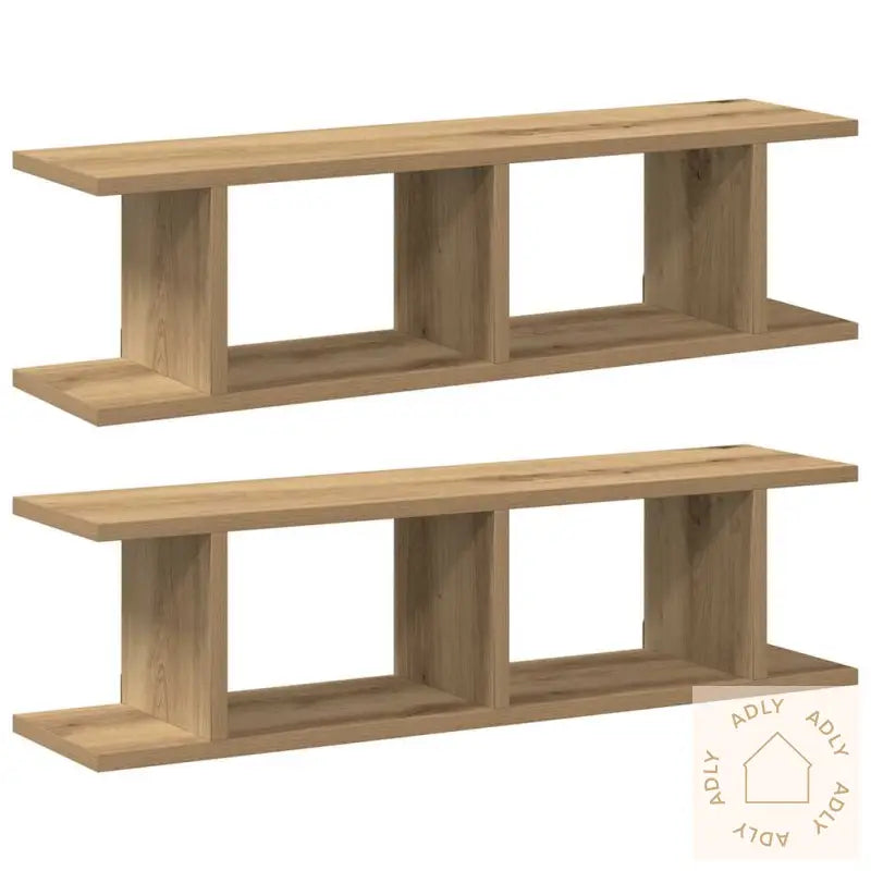 Vegghyller 2 Stk Artisan Eik 75X18X20 Cm Konstruert Tre