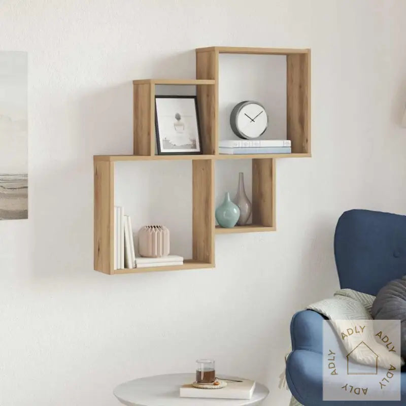 Vegghylle Artisan Eik 80X15X78,5 Cm Konstruert Tre