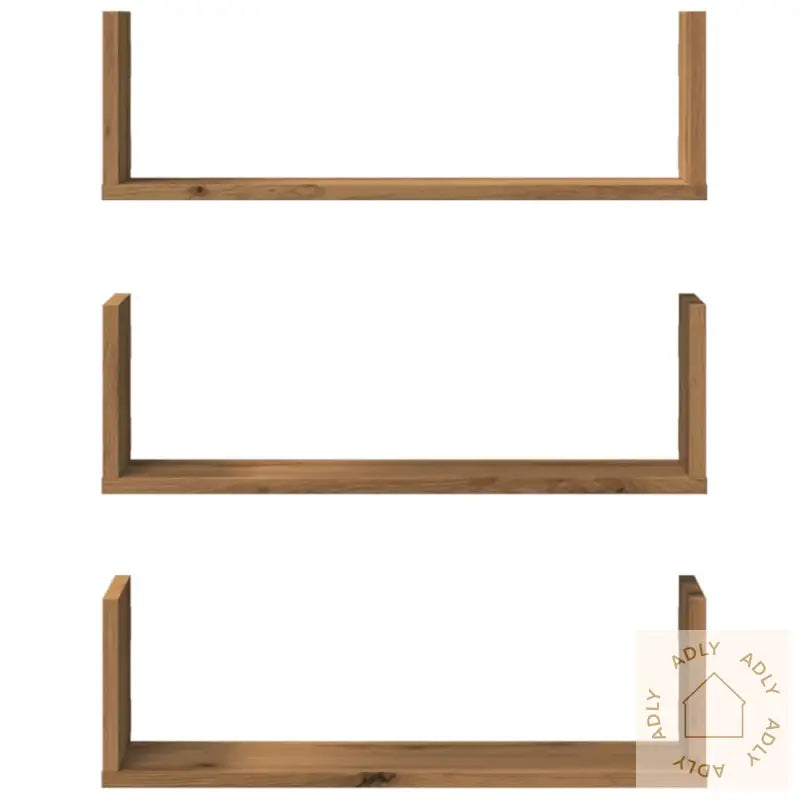 Vegghyller 3 Stk Artisan Eik 58X18X18 Cm Konstruert Tre